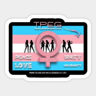 TPEG Transcending Barriers apparel Womens Sticker